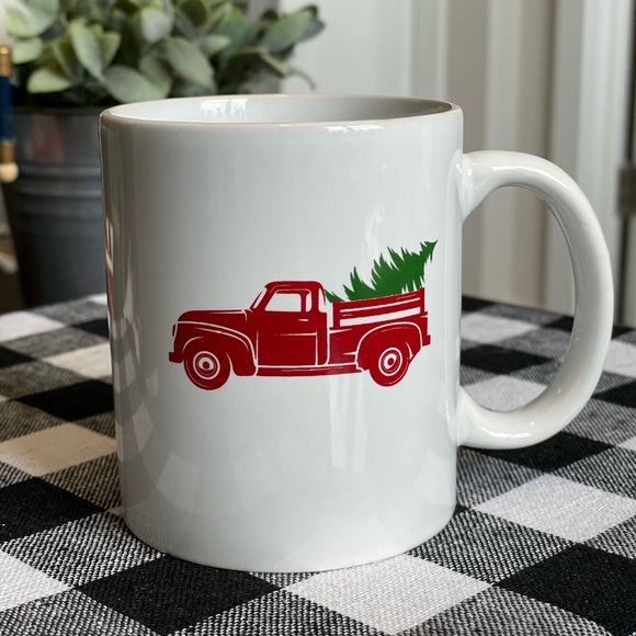 ⤵️ DesignPAC Red truck Mugs Set of 2 with faux whipped cream - Picture 12 of 15